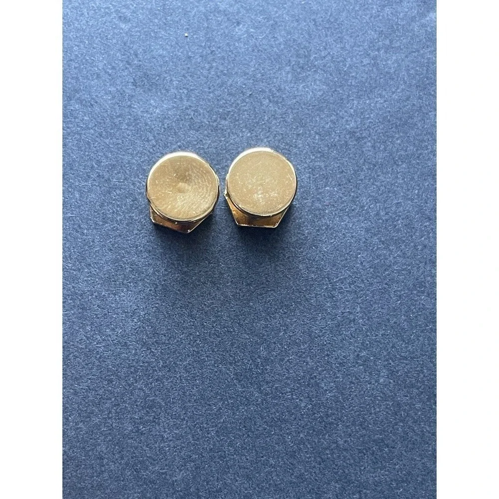 Vintage Men’s Black Gold Tone Formal Casual Cuff Links